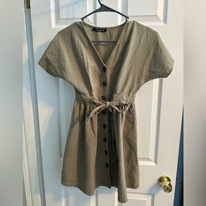 Green Button Down Dress
